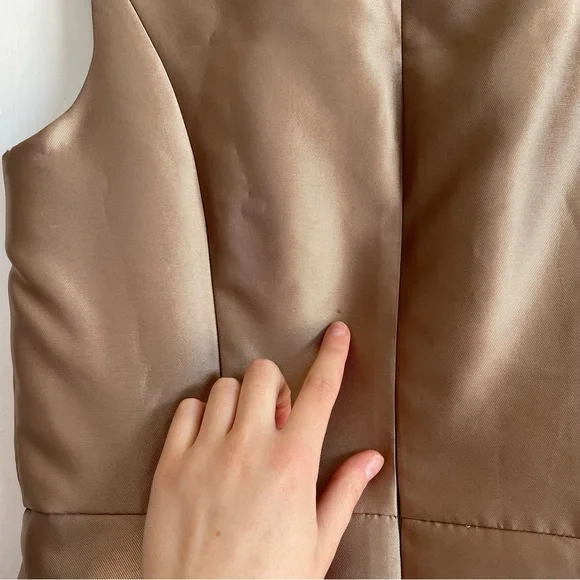 Kay Unger Sophie Jumpsuit Light Gold Dress Black Pants Sleeveless Formal Gown 8 - Picture 12 of 12